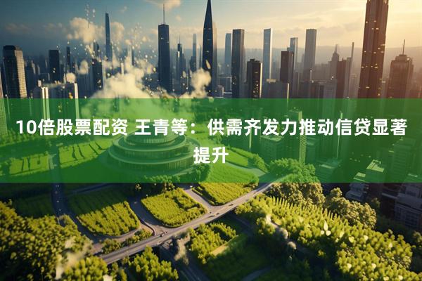 10倍股票配资 王青等：供需齐发力推动信贷显著提升