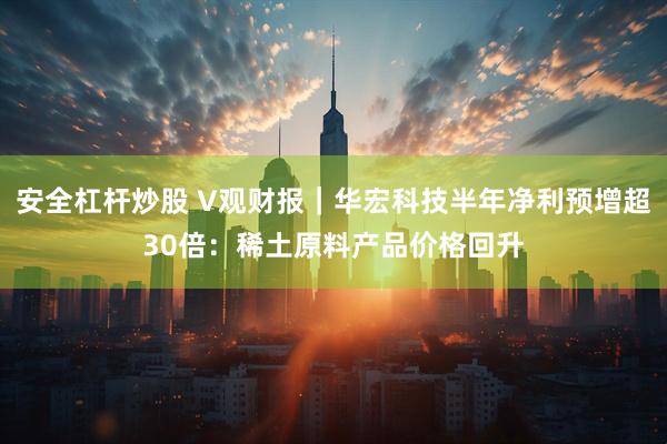 安全杠杆炒股 V观财报｜华宏科技半年净利预增超30倍：稀土原料产品价格回升